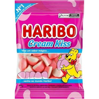 Imagem de Bala De Gelatina Cream Kiss Haribo 80g
