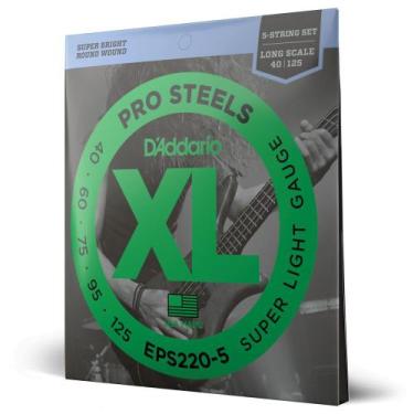 Imagem de Encordoamento Para Baixo 5 Cordas Escala Longa .040-.125 D'Addario XL 