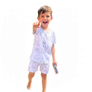 Imagem de Pijama de colorir infantil desenhar para menino verão curto - Piquiri 