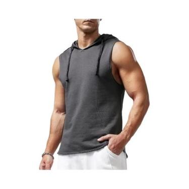 Imagem de Camisetas Regata Masculinas Com Capuz Estilo Hip Hop 2025 Novas Camise