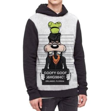 Imagem de Moletom Com Capuz Pateta Na Cadeia Preso Disney Ref:329, Preto, G