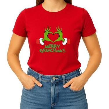 Imagem de Camisa Camiseta de Algodão Masculina Feminina Unissex Natal Grinch Gri