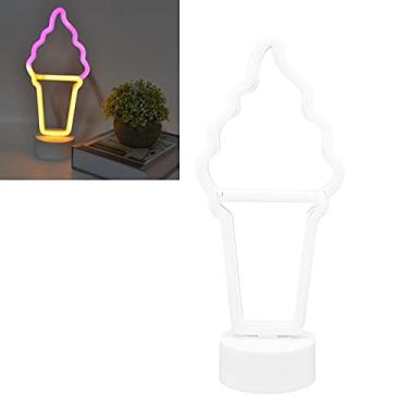 Imagem de Placa de Neon LED em Forma Sorvete Luz Decorativa com Base para Quarto Bebê Festa Casamento Decoração Residencial Arte Parede Design Loja Criando Ambi