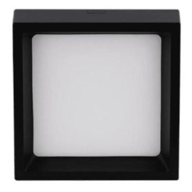 Imagem de Plafon Led 12W Stella Sobrepor Deep 16cm Recuado Preto 4000K STH20902P