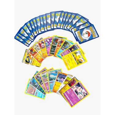 Imagem de 100 Cartas Pokémon Originais Com 10 Brilhante Foil Copag TCG Sem Cards
