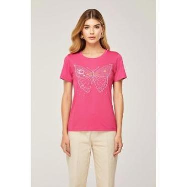 Imagem de TShirt D Bell Outlet Fashion Tshirt Especial Foil  Borboleta Sol e Lua-Feminino