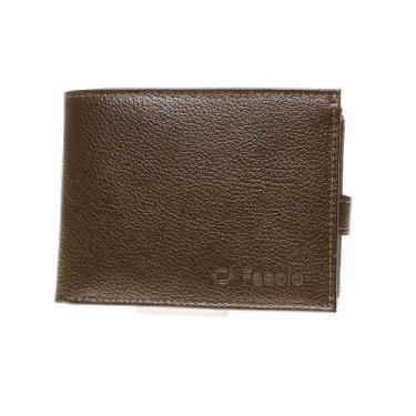 Imagem de CARTEIRA MASCULINA COURO FASOLO COM PORTA CHEQUE H015 MARROM Cor:Marro