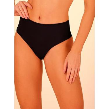 Imagem de Calcinha Cintura Alta Nayane CA 09 09 0001 Dupla Sem Costura T. M/42 E