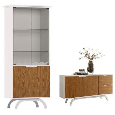 Imagem de Cristaleira e Aparador Buffet Vicenza Off White Ype  New Ceval