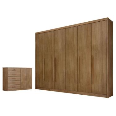 Imagem de Guarda Roupa Casal Bragança E Cômoda Seul Cumaru 23 - Novo Horizonte