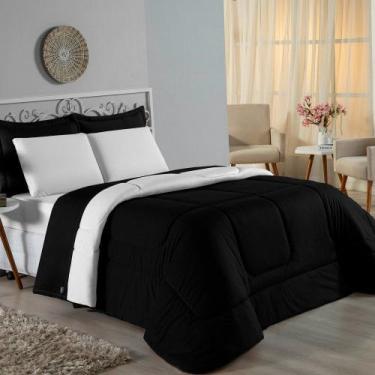 Imagem de Kit Edredom Dupla Face + Jogo de Lençol Queen Nobre 7 peças Malha 100%