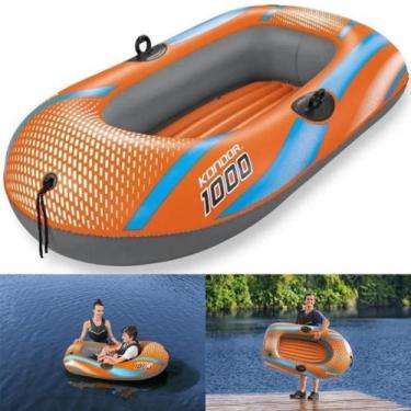 Imagem de Bote Inflável Para Crianças Kondor 1000 Bestway Suporte Remo