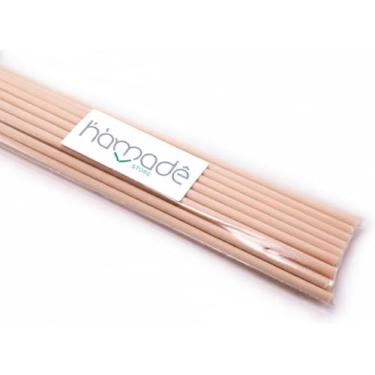 Imagem de Hamadê Store Kit 25 Varetas para Difusor Aromatizador, Fibra de Algodão, 25cm, Alta Performance, Nude