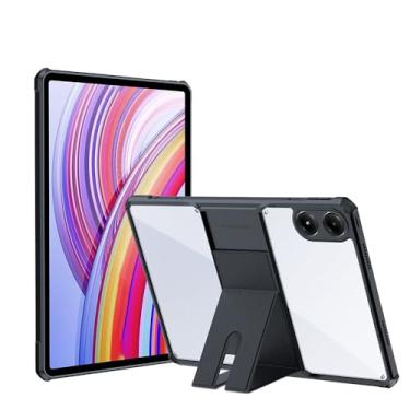 Imagem de Capa com suporte para Xiaomi Poco Pad 12,1 polegadas/Xiaomi Redmi Pad Pro 12,1 polegadas capa transparente com suporte magnético à prova de choque fina leve transparente