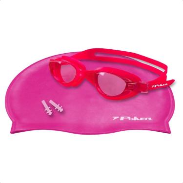 Imagem de Kit Natação Poker Touca + Óculos + Protetor Ouvido Navagio-Unissex