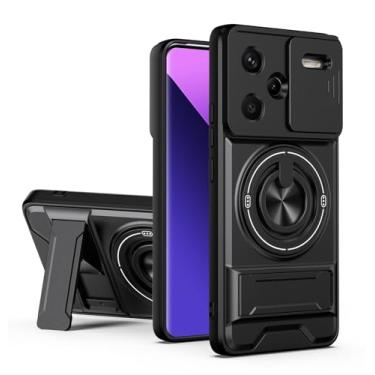Imagem de SORAKA Capa para Xiaomi Redmi Note 13 Pro Plus 5G com suporte,proteção de lente com janela e capa dupla de PC e TPU compatível com suporte magnético para carro
