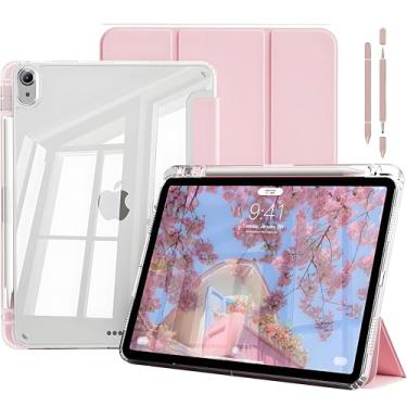 Imagem de Capa Smart Flip Para iPad Air 4a/5a/6a 10.9 / iPad Pro 11,Ranura para Caneta ，caneta stylus absorvente e adesivo coletor de poeira,Despertar/Suspender Automático (Rosa)