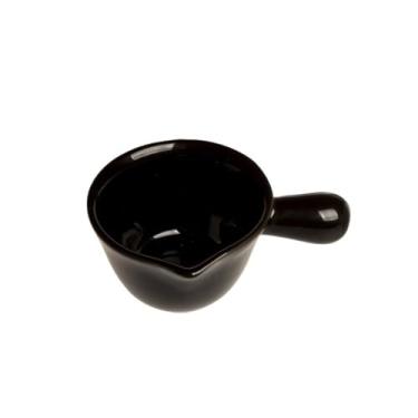 Imagem de Prato de molho de cerâmica multicolorido para cozinha, mini jarro de café e leite, barco de molho com bico de gotejamento, jarra de creme (preto)