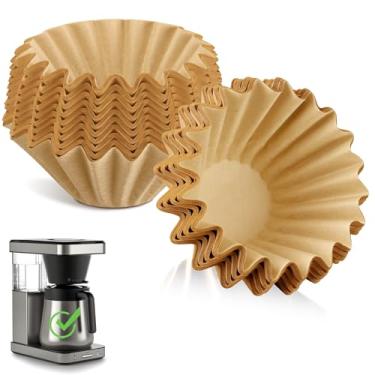 Imagem de Filtros de café Basket compatíveis com cafeteira OXO, 100 peças de papel de filtro descartável marrom não branqueado para OXO 8 xícaras