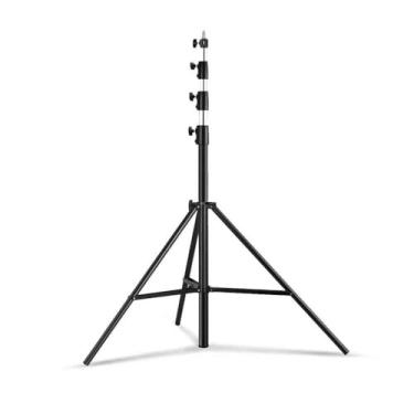 Imagem de KHUTRW3D Suporte de projetor de tubo de aço 4M com suporte de tripé resistente de 1/4 e 3/8 furos, adequado para luzes de câmera, luzes de LED, suporte de projetor