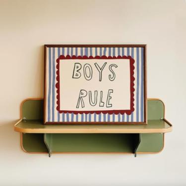 Imagem de Pôster para meninos com listras azuis, impressão de berçário, arte de parede, arte em tela, casa, quinta, berçário, sala de jogos, decoração de apartamento, sem moldura