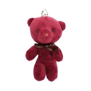 Imagem de Chaveiro De Pelúcia Urso Teddy Com Gravata Borboleta Mini Colorida De 