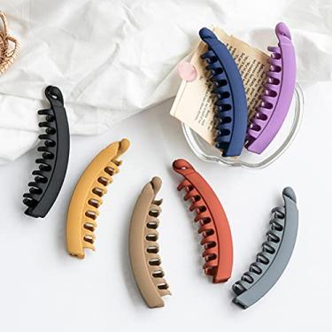 Imagem de Dioche Clipes Grandes de Banana, Resina Colorida, Prendedor de Cabelo, Antiderrapante, Suporte de Rabo de Cavalo, para Cabelos Grossos, Cacheados, Mulheres e Meninas (2)