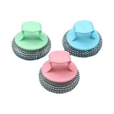 Imagem de Escova De Limpeza Em Aço Inoxidável Destacável Para Panelas E Utensíli