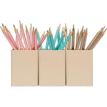 Imagem de Acessório para Mesa Organizador Office Areia 3 Peças KIT - Polibras