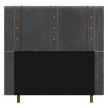 Imagem de Cabeceira Cama Box Casal Queen Size Roma 160cm Suede Cinza - Desk Design