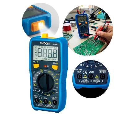 Imagem de Multimetro Digital Profissional True RMS CAT III 600V