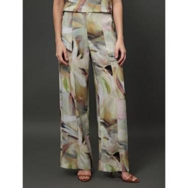 Imagem de Calça Feminina Linho Misto Estampada Calvin Klein Jeans-Feminino