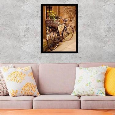 Imagem de Quadro Fotografia Bicicleta Vintage 24X18Cm - Com Vidro