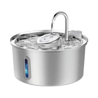 Imagem de Fonte De Água Grande Em Aço Inoxidável Para Animais De Estimação 3.2L 