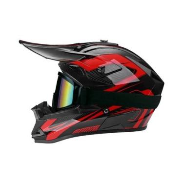 Imagem de Capacete De Motocross Unissex Para Adultos E Crianças, Certificado DOT