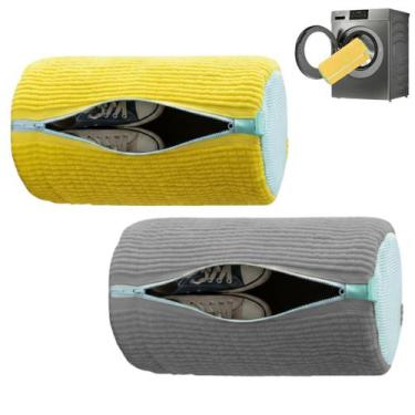 Imagem de Kit 2 Sacos Para Lavagem de Tênis Sapatos Calçados Protetor Máquina de