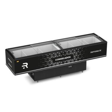 Imagem de Expositor Ilha Congelados Vanguard Top 3,00m 4 Portas Vidro Semi Curvo