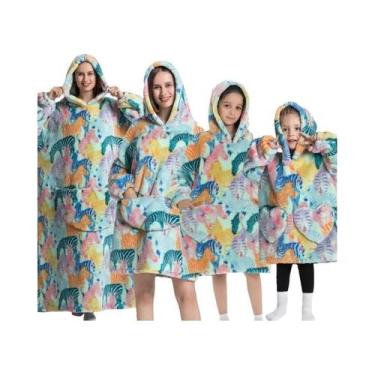 Imagem de Moletom Oversize De Inverno Em Sherpa E Fleece Polar Para Família, Com