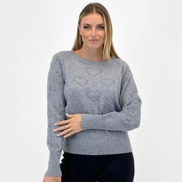 Imagem de Blusa Facinelli Tricot Gola Redonda com Corações Feminina-Feminino