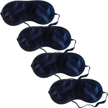 Imagem de 4 Máscara De Dormir Bem Tapa Olhos Anti Claridade Poliéster - Rio Tiju