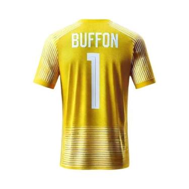 Imagem de Camisa De Futebol Italiana Masculina Buffon, Top De Treino Respirável 