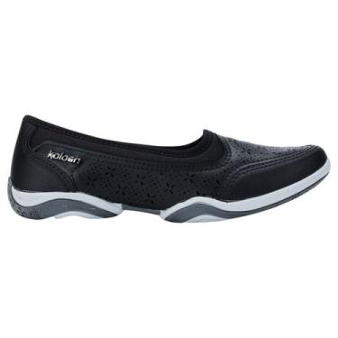 Imagem de Tenis Kolosh Feminino Casual Slip On Ortopedico Conforto, Preto, 36