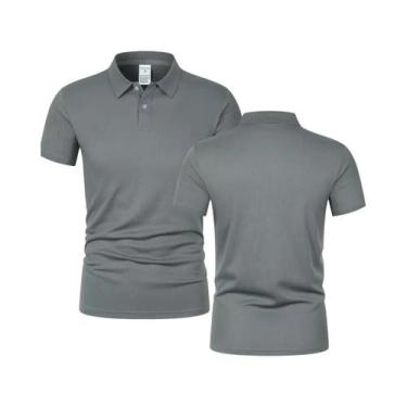 Imagem de Camisa Polo Slim Fit Masculina 2025 Nova Tendência Casual Coreana Da A