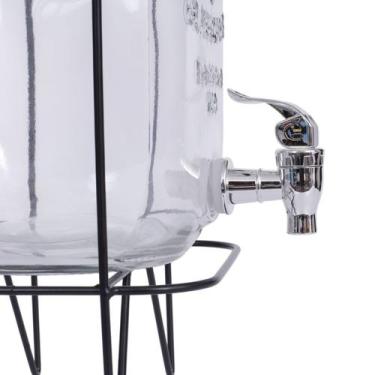 Imagem de Suqueira, Acompanha Suporte - Vidro Sodo Cálcico e metal - 5L Prata - 