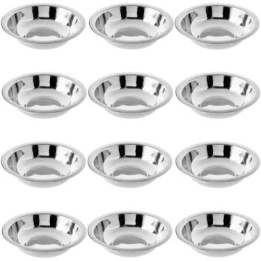 Imagem de Conjunto 12 Tigelas Redondas 225ml Bowl Inox 14cm Hercules Cozinha Mul