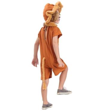 Imagem de Fantasia Infantil Leão Luxo com Gorro Pelúcia - Quimera Kids, 8