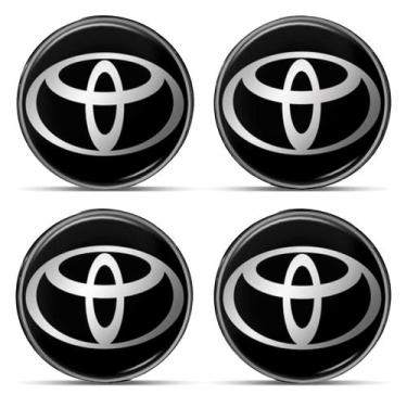 Imagem de Jogo 4 Emblema Adesivo Calota Toyota Resinado - 48mm - Outlet Car