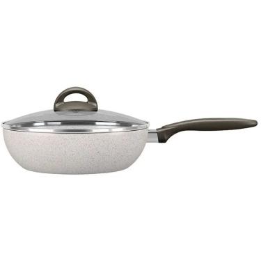 Imagem de Panela Wok Antiaderente Brinox 24 cm Suprema Vanilla – Cozinhe Mais Rápido e Sem Grudar