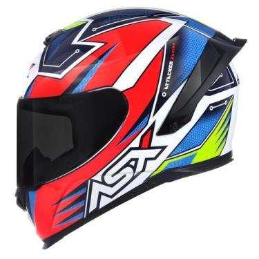 Imagem de Capacete Asx Eagle Racing Spoiler Esportivo Attacker Azul, 60