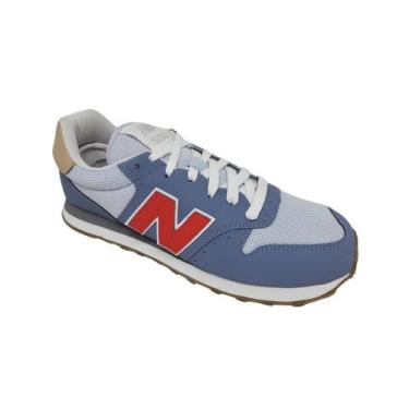 Imagem de Tenis New Balance 500 v2 Masculino, Azul, 38